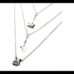 Thor ragnarok tiered stainless steel necklace